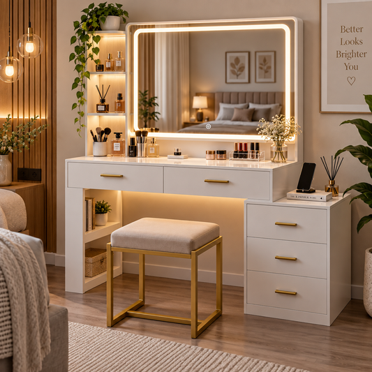 Solid Wood White Vanity