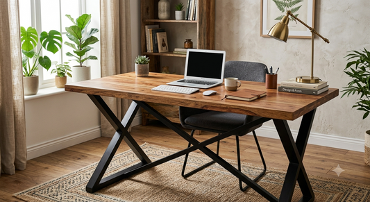 Vanshree Iron & Sheesham Wood Breathtaking Study and Computer Table