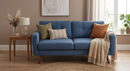 Luxurious Upholstered Button-Tufted Sofa for Living Room