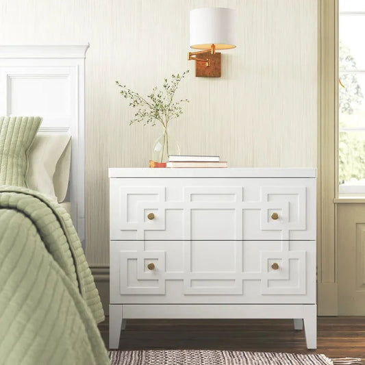 NightCraft White Beauty Bedside Table