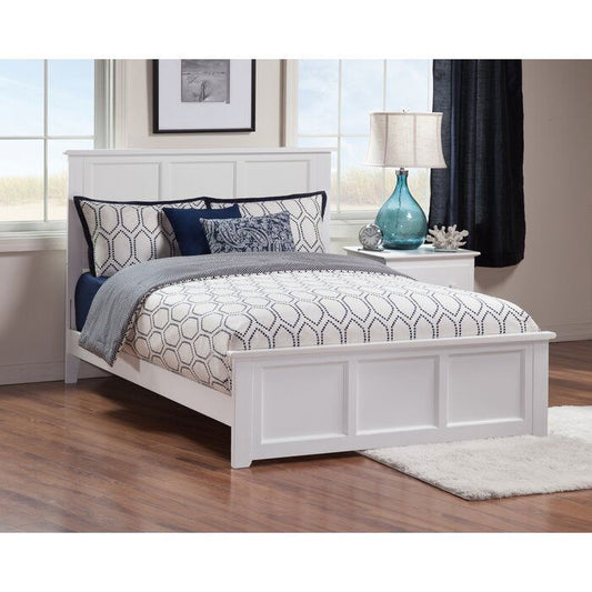 Solid Wood Standard White PU Bed for Bedroom