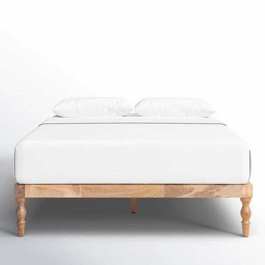 Solid Wood Vintage Legs Design Platform Bed