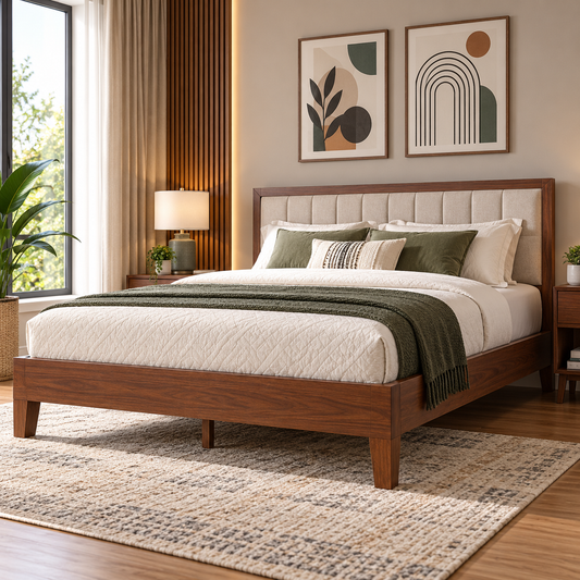 Solid Wood Low Profile Platform Bed