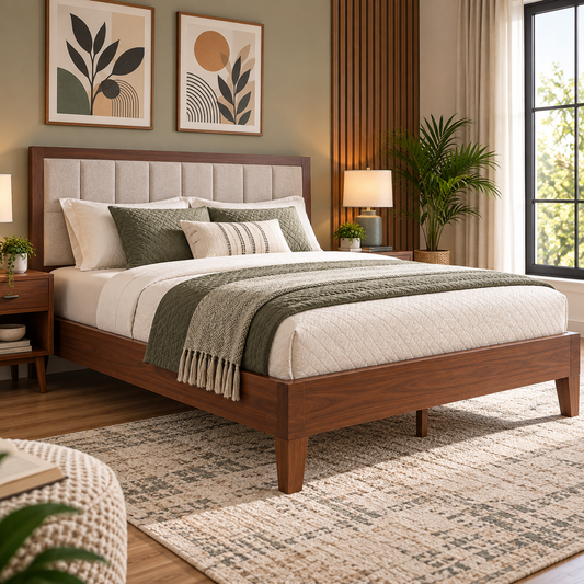 Solid Wood Low Profile Platform Bed