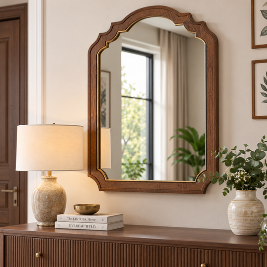 Luxurious Solid Wood Mirror Frame for Room Decorations Bedroom & Home