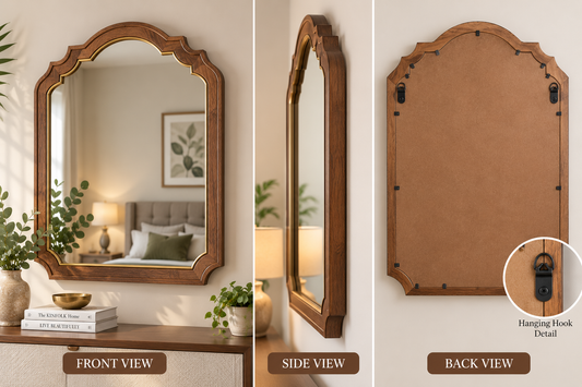 Luxurious Solid Wood Mirror Frame for Room Decorations Bedroom & Home