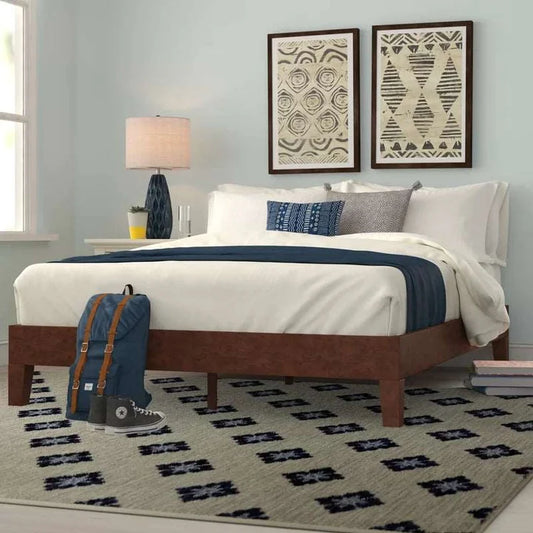 Solid Wood Low Profile Platform Bed