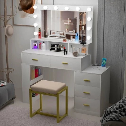 Solid Wood White Vanity