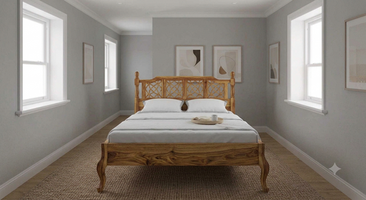 Vanshree Solid Sheesham Wood Bed Frame
