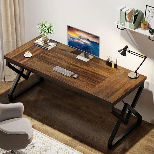 Vanshree Sheesham Wood & Metal Frame Study & Computer Table